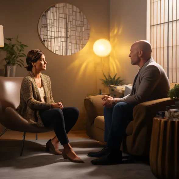 Woman speaking to an RTT Therapist for Stress and Anxiety
